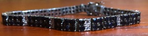 lot 132 image: Sterling Silver and Sapphire Bracelet