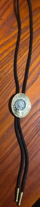 lot 145 image: 1937 Buffalo Nickel Bolo Tie