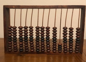 lot 113 image: Vintage 18x11 Wooden Abacus