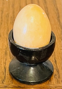 lot 176 image: 1 Original 3 Marbled Beautiful Russian Egg WITH Stand