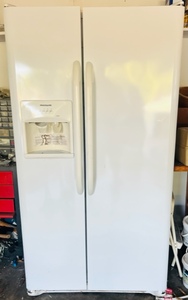 lot 187 image: Frigidair White Double Door Fridge - Contents NOT Included