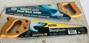 lot 191 image: 2 New Stanley Saws - Short Cut tool Saw &amp Sharp Tooth