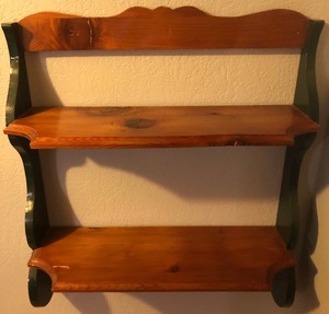 lot 234 image: 28x 24x 8 Hanging Wood Curio Shelves