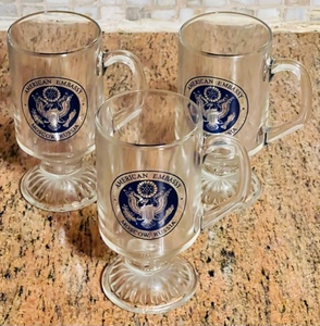 lot 283 image: 3 American Embassy Moscow, Russia Glasses