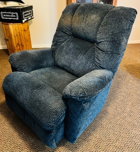 lot 56 image: BLUE ROCKING RECLINER&nbsp