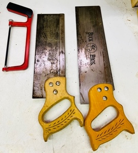 lot 125 image: 3 ASSORTED WOOD WORKING SAWS