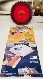 lot 134 image: 2 CRAFTSMAN &amp 1 DIABLO RIP SAW and HOLLOW GROUND PLANER BLADES for SAWS with 58 ARBOR