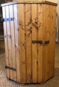 lot 61 image: HAND-CRAFTED SOLID WOOD 2 TIER SHELF END TABLE wFAMOUS TEXAS RANCHES BRANDS &nbsp
