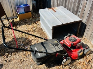 lot 187 image: TROY BILT 21 CUTTING DECK REAR BAG.MULCH.SIDE DISCHARGE TB10 wBRIGGS &amp STRATTON 550EX 140cc ENGINE - METAL LAWN MOWER COVER INCLUDED