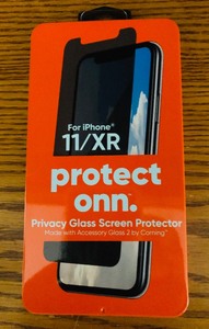 lot 195 image: PRIVACY GLASS SCREEN PROTECTOR FOR iPHONE 11  XR
