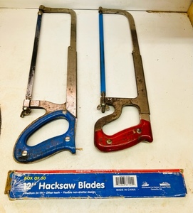 lot 225 image: 1 ATKINS NO. 10 &amp 1 PROTO HACK SAW wBOX OF 6 NEW &amp USED 12 BLADES