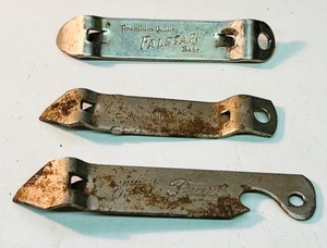 lot 273 image: 2 FALSTAFF &amp 1 PEARL BEER VINTAGE BOTTLE OPENERS