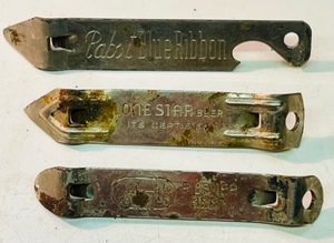 lot 274 image: PABST BLUE RIBBON  LONE STAR &nbsp&amp A-1 PILSNER BEER VINTAGE BOTTLE OPENERS&nbsp