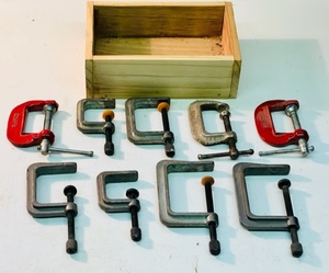 lot 278 image: LOT OF 9 SMALL CLAMPS in BOX
