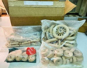 lot 282 image: HUGE LOT OF 3.5 SPOKE WHEELS  1.5 TREADED TIRES  1.5 TOY WHEELS &nbsp&amp PINS TO INSTALL THEM IN WOODWORKING PROJECTS
