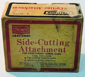 lot 285 image: SEARS CRAFTSMAN SIDE-CUTTING ATTACHMENT for CRAFTSMAN SABRE SAWS