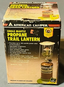 lot 240 image: AMERICAN CAMPER SINGLE MANTLE PROPANE TRAIL LANTERN