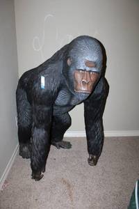 lot 1 image: Plastic Life-like size Silverback Gorilla