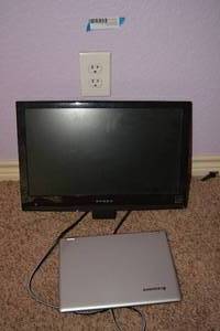 lot 191 image: Lenovo yoga 700-11isk Touch Notepad, Model 80KE004YUS AND  Dynex LCD TV Model DX-L19-10A