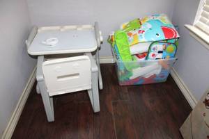 lot 178 image: Preschool Table and Chair, Tub of Toys (Tub not Included)