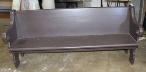 lot 1 image: Lincoln Depot Train Bench from Springfield, Il