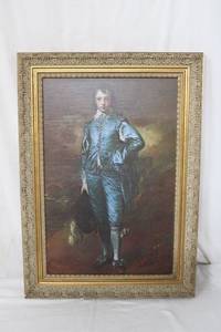 lot 100 image: Framed Print of The Blue Boy by T. Gainsborough, 17W x 24Tall, see pictures