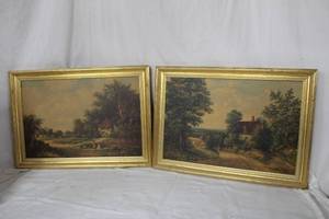 lot 105 image: Pair of Country House Wall Art Prints, Both 20.5W x 15Tall