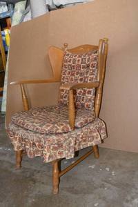 lot 48 image: Mid-Century Chair with vintage upholstery