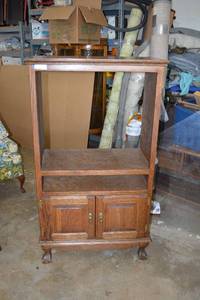 lot 55 image: Wooden DisplayBookshelf Cabinet