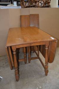 lot 66 image: Dual Drop Leaf Kitchen Table, 64W x 42D (Leaves each 10)