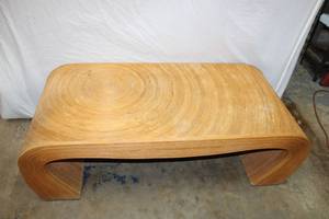 lot 116 image: Bamboo Table with Circle Design, matches Lots 117,118