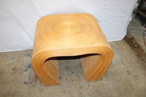 lot 117 image: Bamboo Table with Circle Design, matches Lots 116,118