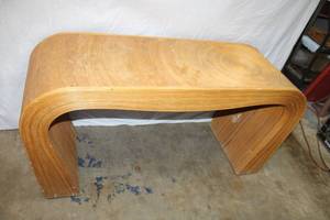 lot 118 image: Bamboo Table with Circle Design, matches Lots 116,117