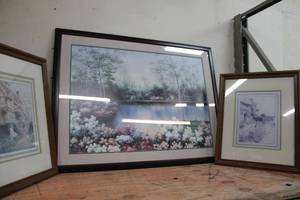 lot 119 image: Framed Scenic Prints, Largest measures 41.5W x 31.5Tall