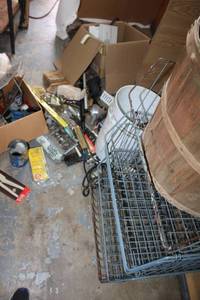 lot 133 image: Tools, Hardware and Stackable Wire Storage Bins, see pictures