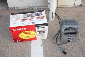 lot 138 image: Canon Bubble Jet Printer and Small Space Heater