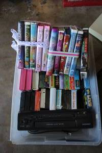 lot 146 image: VCR and VHS Movies many are Disney