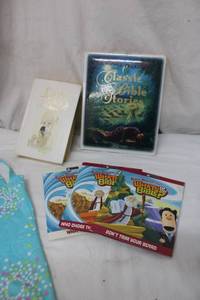 lot 153 image: Precious Moments Bible KJV, Classic Bible Stories Book, Bible Lesson CDs