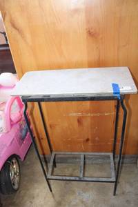 lot 159 image: Marble or Stone Slab Plant Stand, 2 Pieces