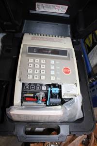 lot 170 image: Vintage Pitney-Bowes Postage Machine and Tape Sheets