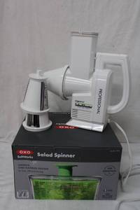 lot 176 image: Presto Salad Shooter, OXO Salad Spinner in Original Packaging