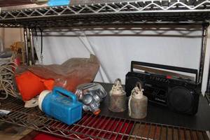 lot 193 image: Fishing Weights and Anchors, Life Vest, Radio