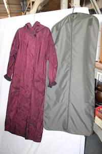 lot 41 image: Womens Long Raincoat and Garment Bag