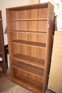 lot 44 image: Bookcase with adjustable shelves - 3ft.x 1ft. X 6ft.