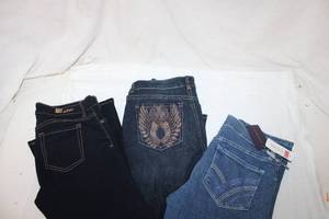 lot 47 image: Womens Jeans - NYDJ still has tags Size 8P, Code Bleu Size 627, and ALI Fit and Flare Size 8