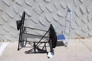 lot 96 image: Two Bedside Support Bars and One Step Stool with Handle