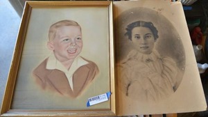 lot 162 image: Vintage 1950s Picture of Boy made in Germany, and Black and White Photo