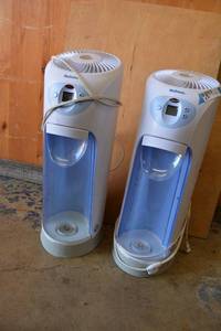 lot 165 image: Pair of Holmes Tower Humidifiers Model HM630