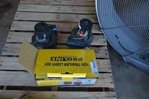 lot 214 image: Trailer Light Kit, and 2 Ametek Lamb Vacuum Motors 116158-00, was intended for trailer in Lot 2