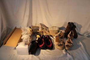 lot 145 image: Womens Shoes Fuzzy Boots and Slippers, Sandals and Water Shoes